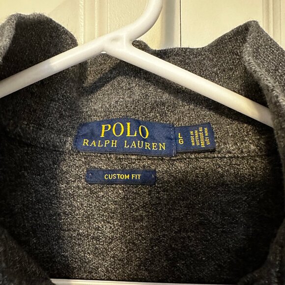 Polo Ralph Lauren Men's Custom Fit Grey Polo Shirt - Picture 2 of 2